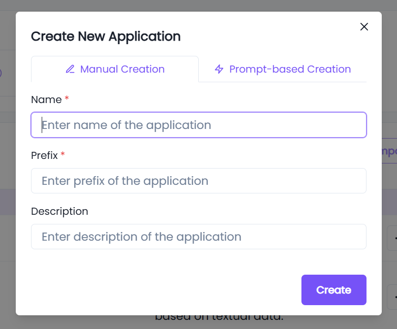 Login page